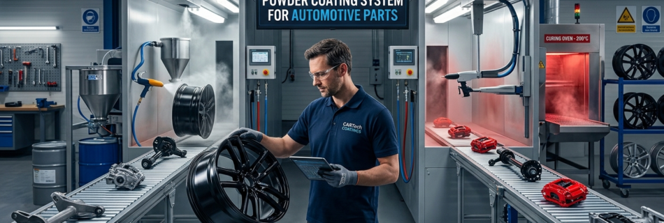 Choosing the Best Powder Coating System for Automotive Parts create a image