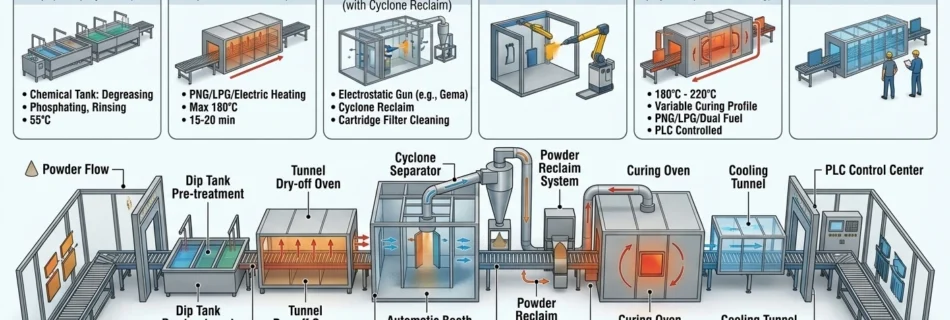 Turnkey Powder Coating Plant Setup