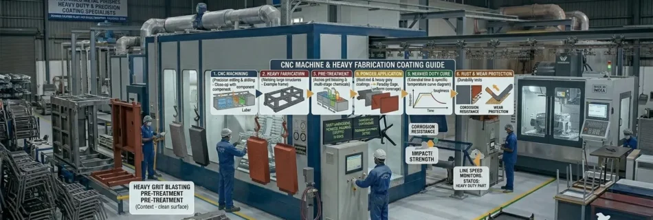 CNC machine powder coating
