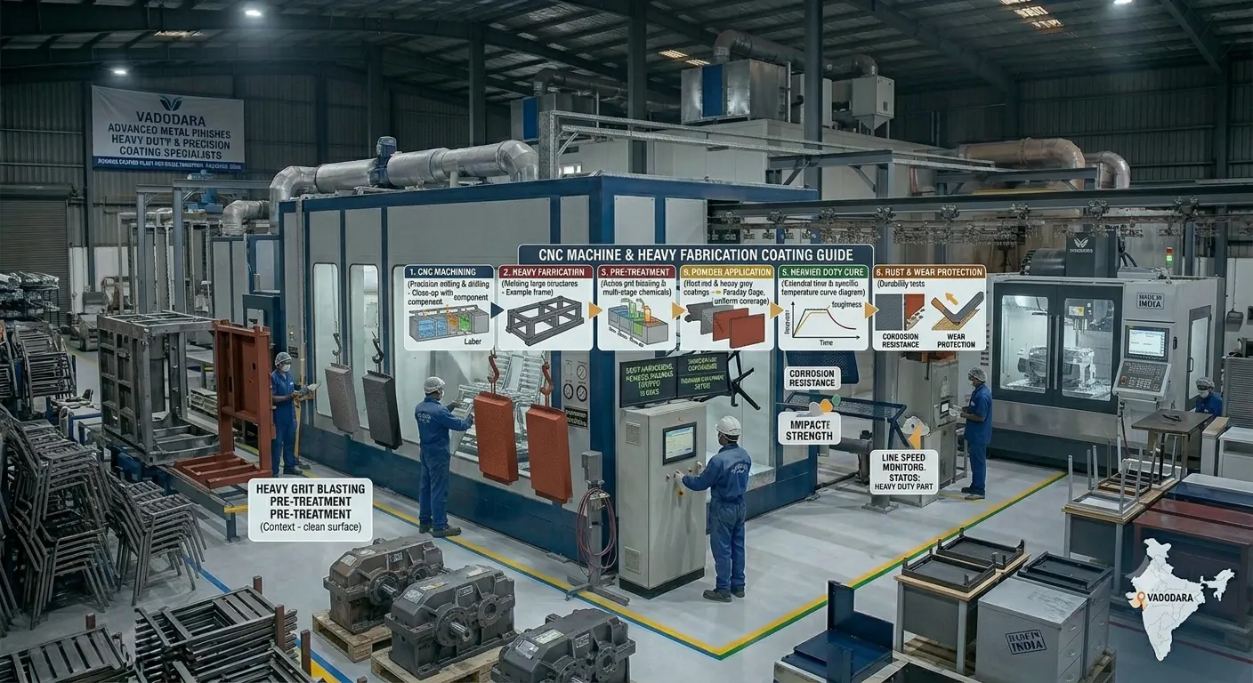 CNC Machine & Heavy Fabrication Coating: Complete Powder Coating Guide for Rust & Wear Protection 2 CNC machine powder coating