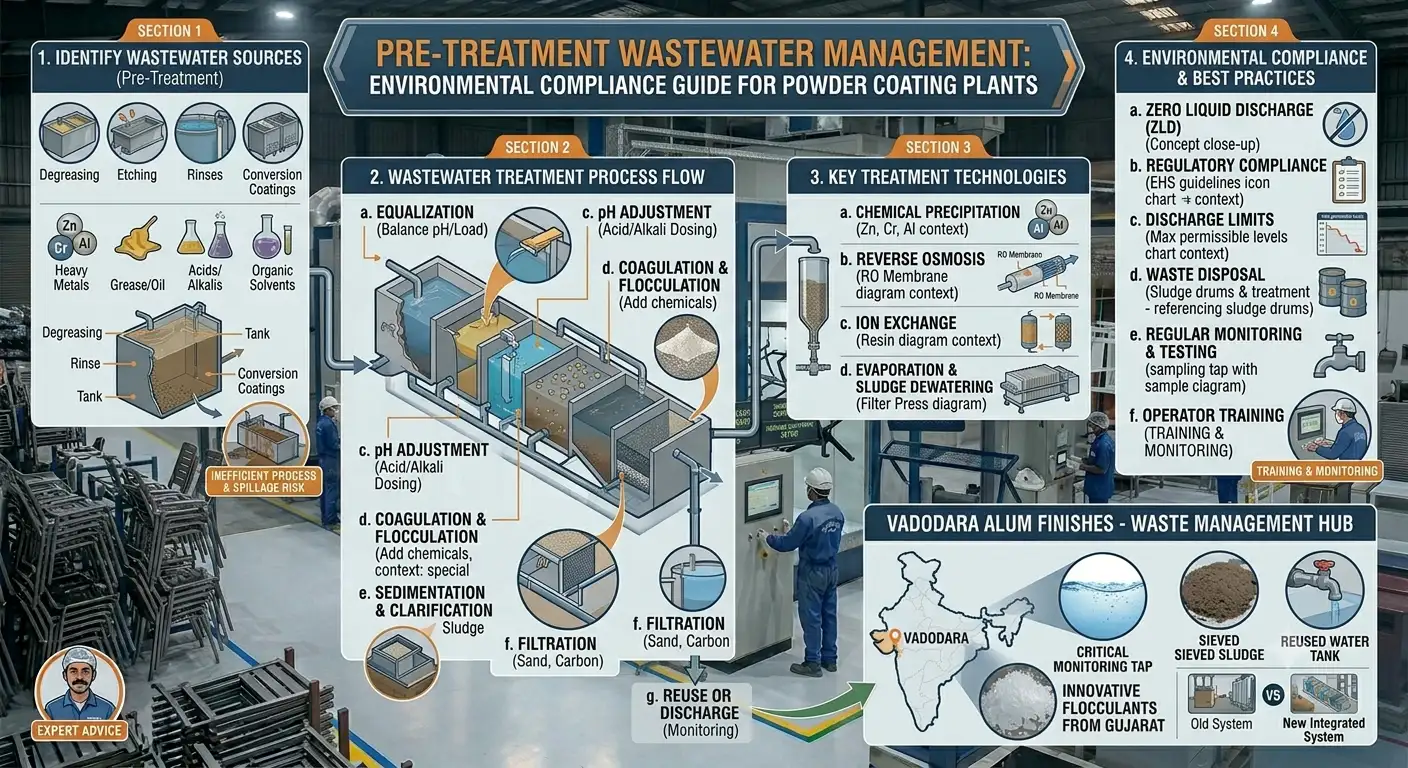 Pre-Treatment Wastewater Management: Environmental Compliance Guide for Powder Coating Plants 2 Pre treatment wastewater management