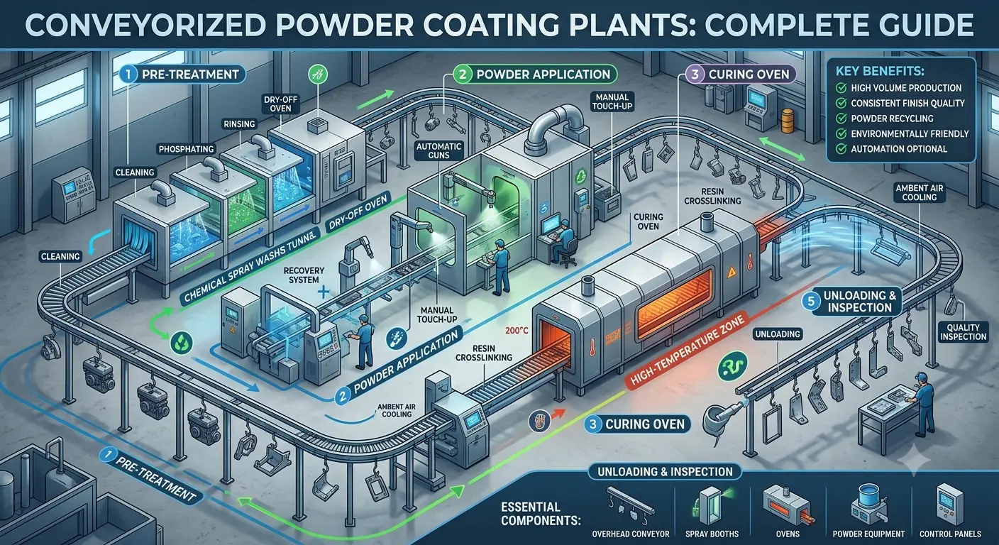 Conveyorized Powder Coating Plants: Complete Guide to Automated Systems