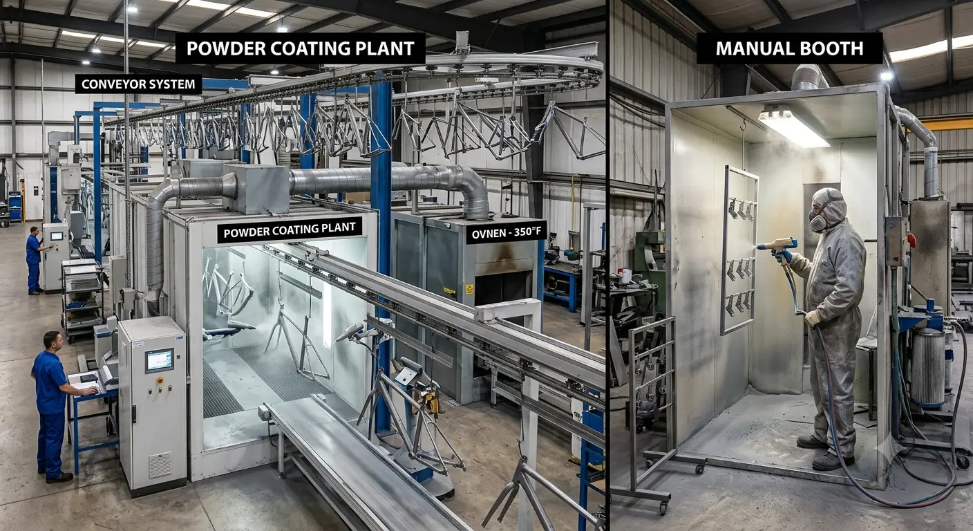 Powder Coating Plant vs Manual Booth: Which Should You Choose? 2 Powder Coating Plant vs Manual Booth