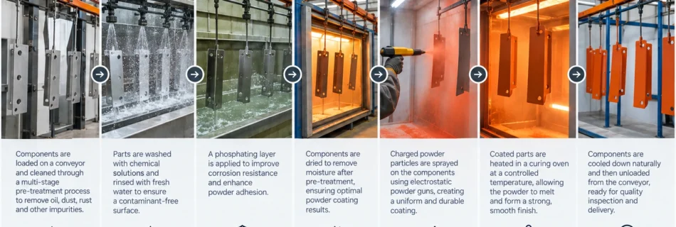 powder coating plant process flow