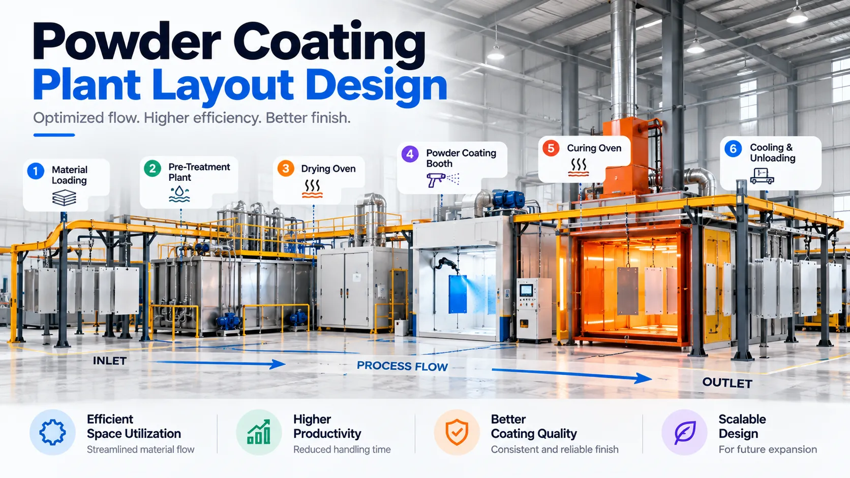 powder coating plant layout